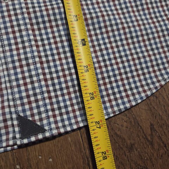 UNTUCKit Shirt Slim Fit Performance Long Sleeve Button Down Nylon Checked Small - Picture 9 of 9
